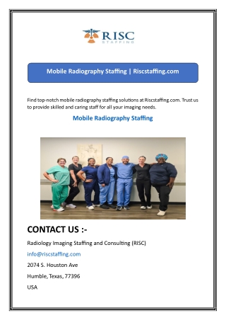 Mobile Radiography Staffing  Riscstaffing