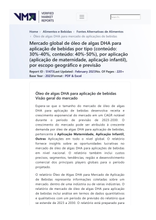 global-dha-algae-oil-for-beverage-application-market-2019-by-manufacturers-regions-type-and-application-forecast-to-2024