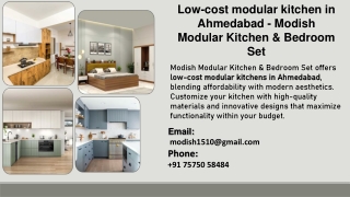 Low-cost modular kitchen in Ahmedabad - Modish Modular Kitchen & Bedroom Set