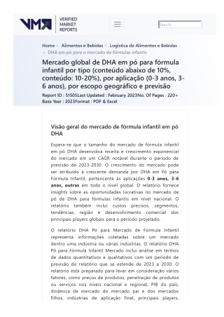 global-dha-powder-for-infant-formula-market-2019-by-manufacturers-regions-type-and-application-forecast-to-2024