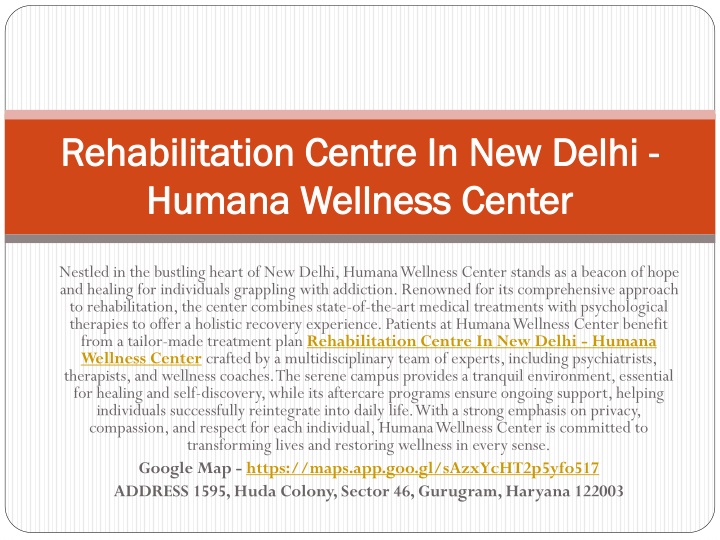 rehabilitation centre in new delhi humana wellness center