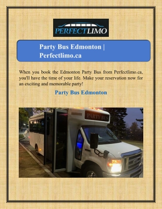 when you book the edmonton party bus from