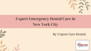 Expert Emergency Dental Care in New York City