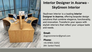 Interior Designer in Asarwa - SkyGreen Interior