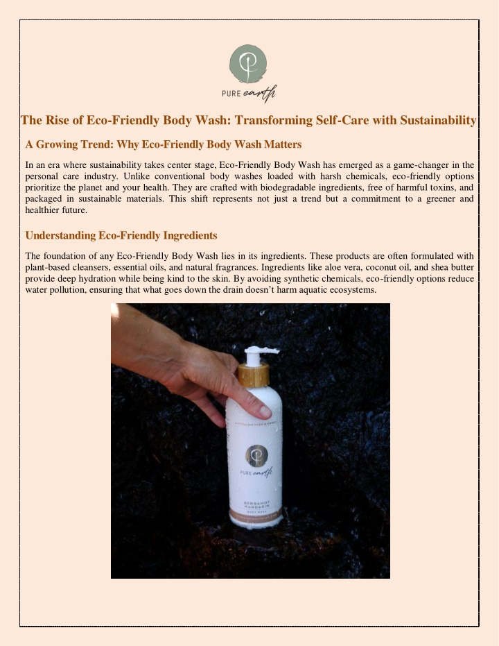 the rise of eco friendly body wash transforming