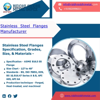 SS Flanges | Gaskets | Fasteners | Tube Fittings