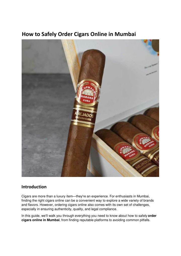 PPT - How-to-Safely-Order-Cigars-Online-in-Mumbai PowerPoint ...