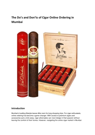 the do s and don ts of cigar online ordering