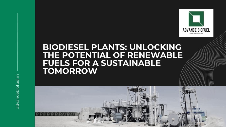 biodiesel plants unlocking the potential