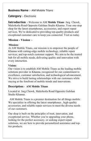 business name am mobile titans