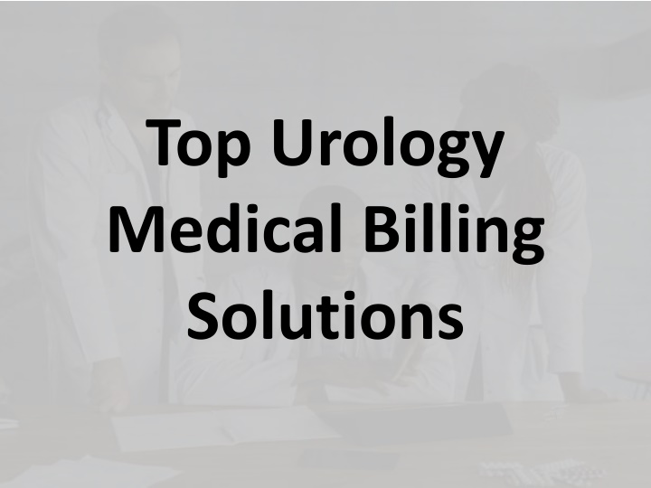 top urology medical billing solutions