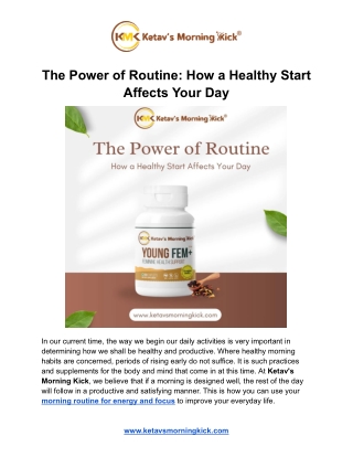 The Power of Routine_ How a Healthy Start Affects Your Day