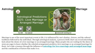 Astrological Predictions 2025_ Love Marriage or Arranged Marriage