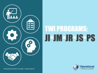 The Complete TWI Programs: JI, JM, JR, JS & PS Training