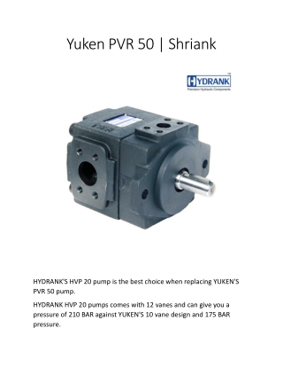 Yuken PVR 50