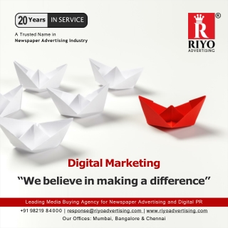 We believe in making a difference through Digital Marketing