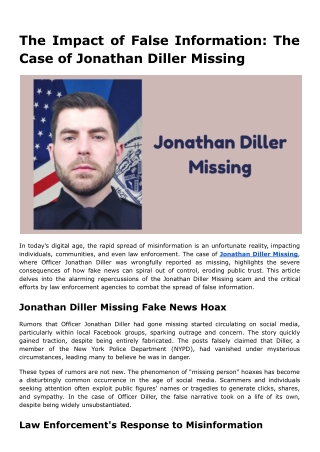 the impact of false information the case
