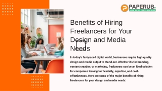 Benefits of Hiring Freelancers for Your Design and Media Needs.