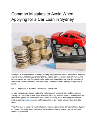 New South Wales Truck Loan