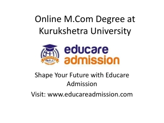 online m com degree at kurukshetra university