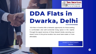 Get DDA Flats in Dwarka Easy & Affordable Deal With Shree Ganesh Estate