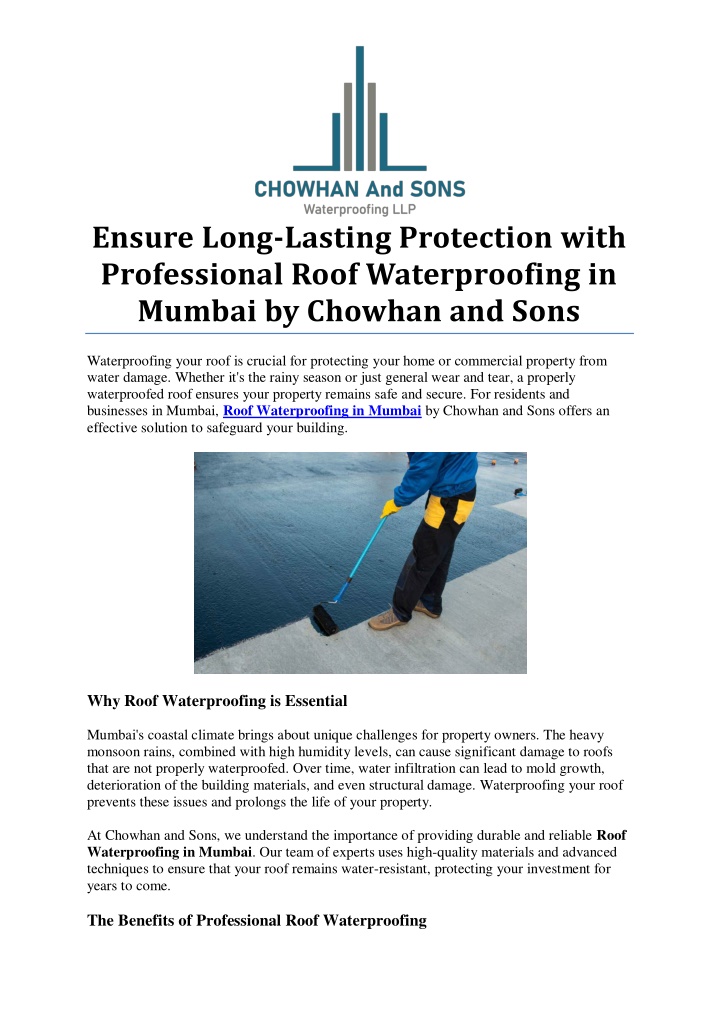 ensure long lasting protection with professional