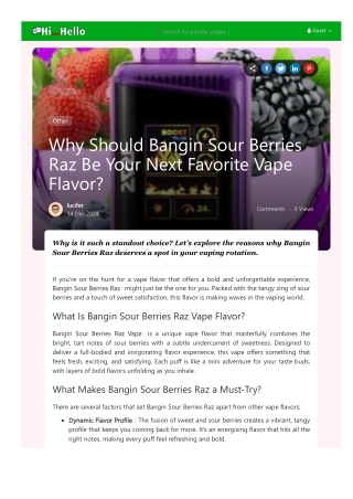 What Makes Bangin Sour Berries Raz an Essential Flavor for Vape Enthusiasts?