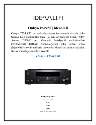 Onkyo tx-rz50  ideaali.fi