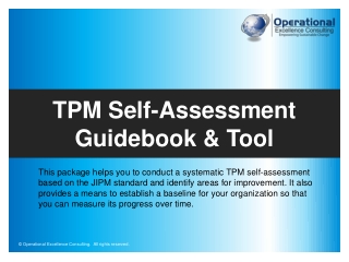 TPM Self-Assessment Guidebook & Tool