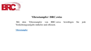 vibrostampfer brc swiss