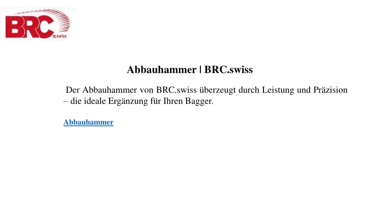 abbauhammer brc swiss