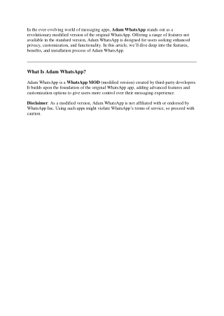 in the ever evolving world of messaging apps adam