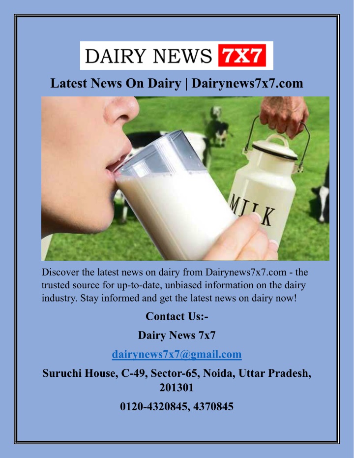 latest news on dairy dairynews7x7 com