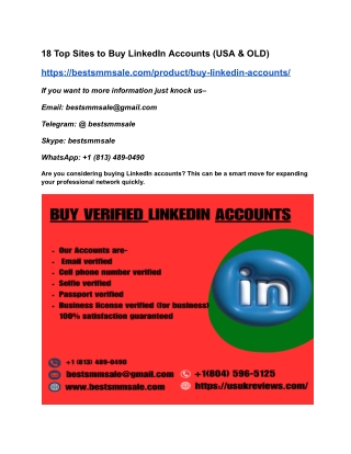 18 top sites to buy linkedin accounts usa old