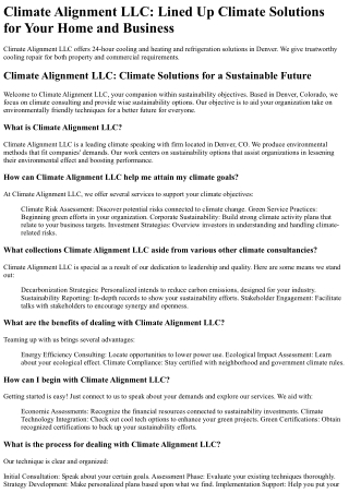 climate alignment llc lined up climate solutions