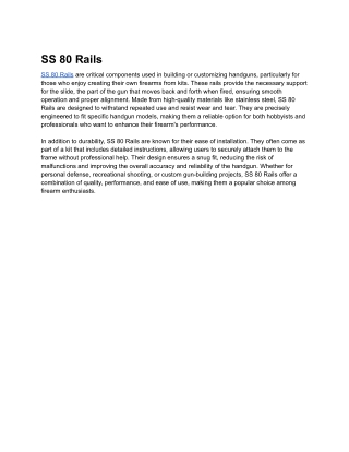 SS 80 Rails
