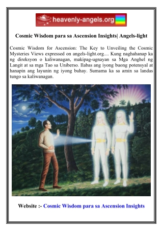 Cosmic Wisdom para sa Ascension Insights  Angels-light