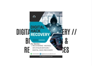 DIGITAL HACK RECOVERY ⁄⁄ BITCOIN TRACING & RECOVERY SERVICES
