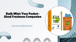 kwik mint your pocket sized freshness companion