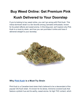 Buy Weed Online_ Get Premium Pink Kush Delivered to Your Doorstep
