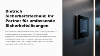 Dietrich Sicherheitstechnik GmbH Leistungsportfolio