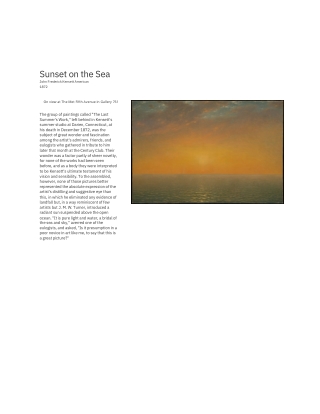 Sunset on the Sea Oil Painting
