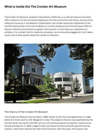 what is inside the the crocker art museum