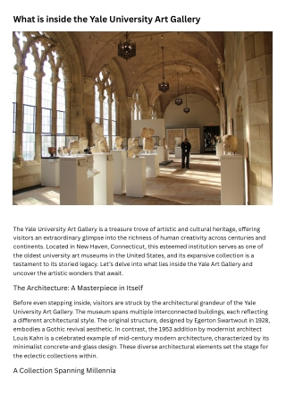 what is inside the yale university art gallery