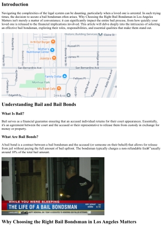 Why Choosing the Right Bail Bondsman in Los Angeles Matters