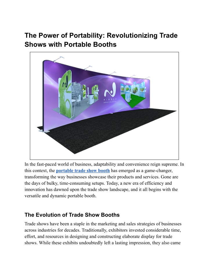 the power of portability revolutionizing trade