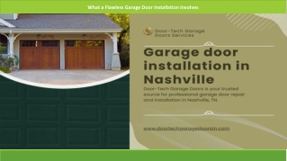 What a Flawless Garage Door Installation Involves