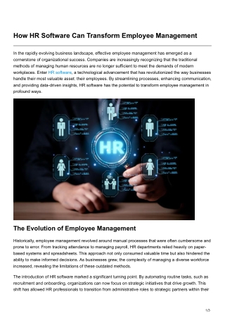 How HR Software Can Transform Employee Management