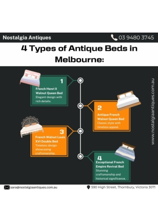 Types of Antique Beds in Melbourne - Nostalgia Antiques