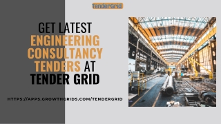 Get Latest Engineering Consultancy Tenders at Tender Grid